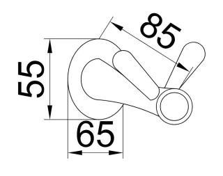 Донный клапан CLICK-CLAK 10506 белый керамический с переливом